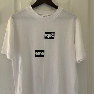 Authentic Supreme Comme des Garcons SHIRT Split Box Logo Tee